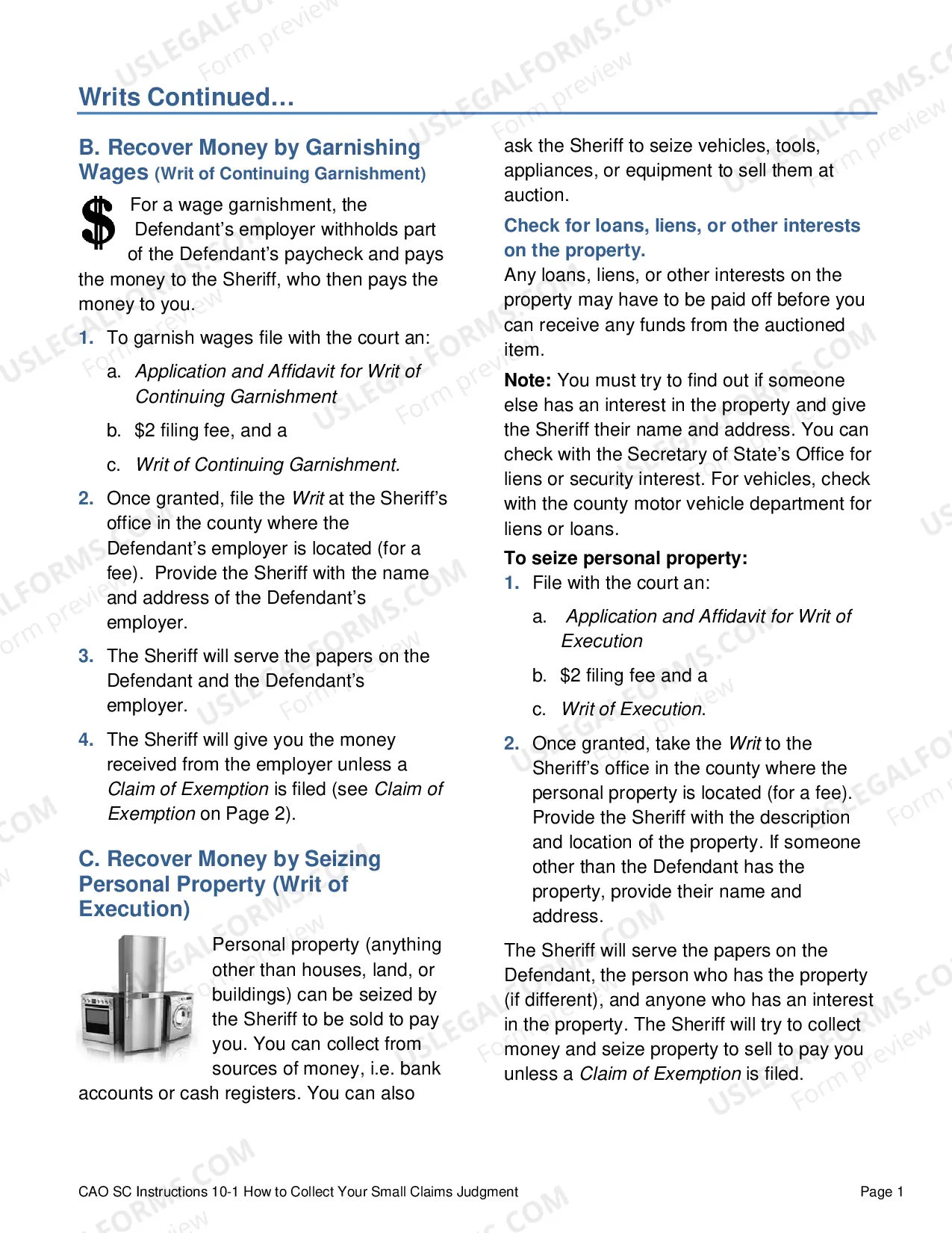 Preview Collecting Your Small Claims Judgment