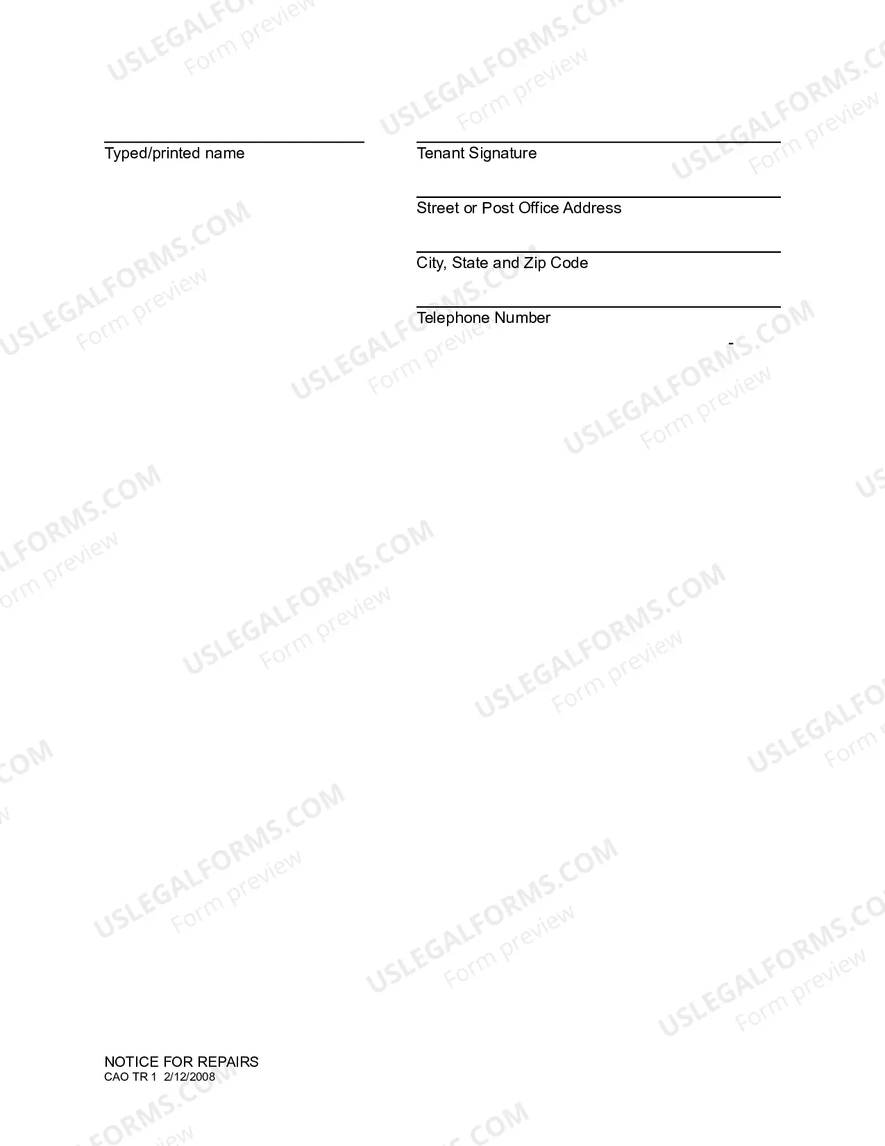 Preview Three Day Notice For Repairs