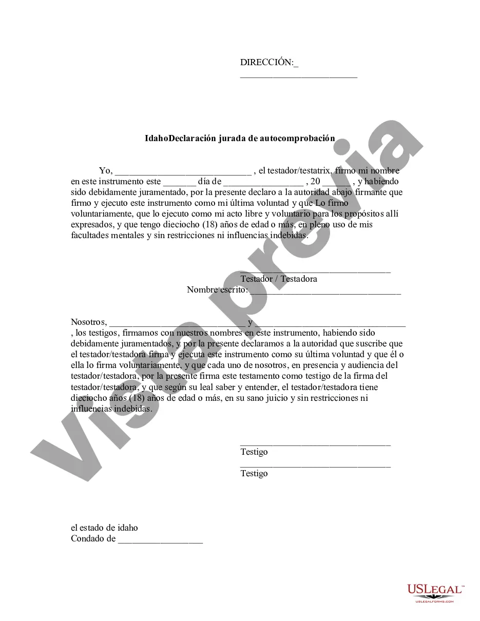 Preview Codicilo al formulario de testamento para enmendar su testamento - Cambios o enmiendas de testamento