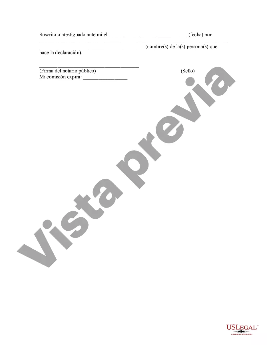 Preview Codicilo al formulario de testamento para enmendar su testamento - Cambios o enmiendas de testamento