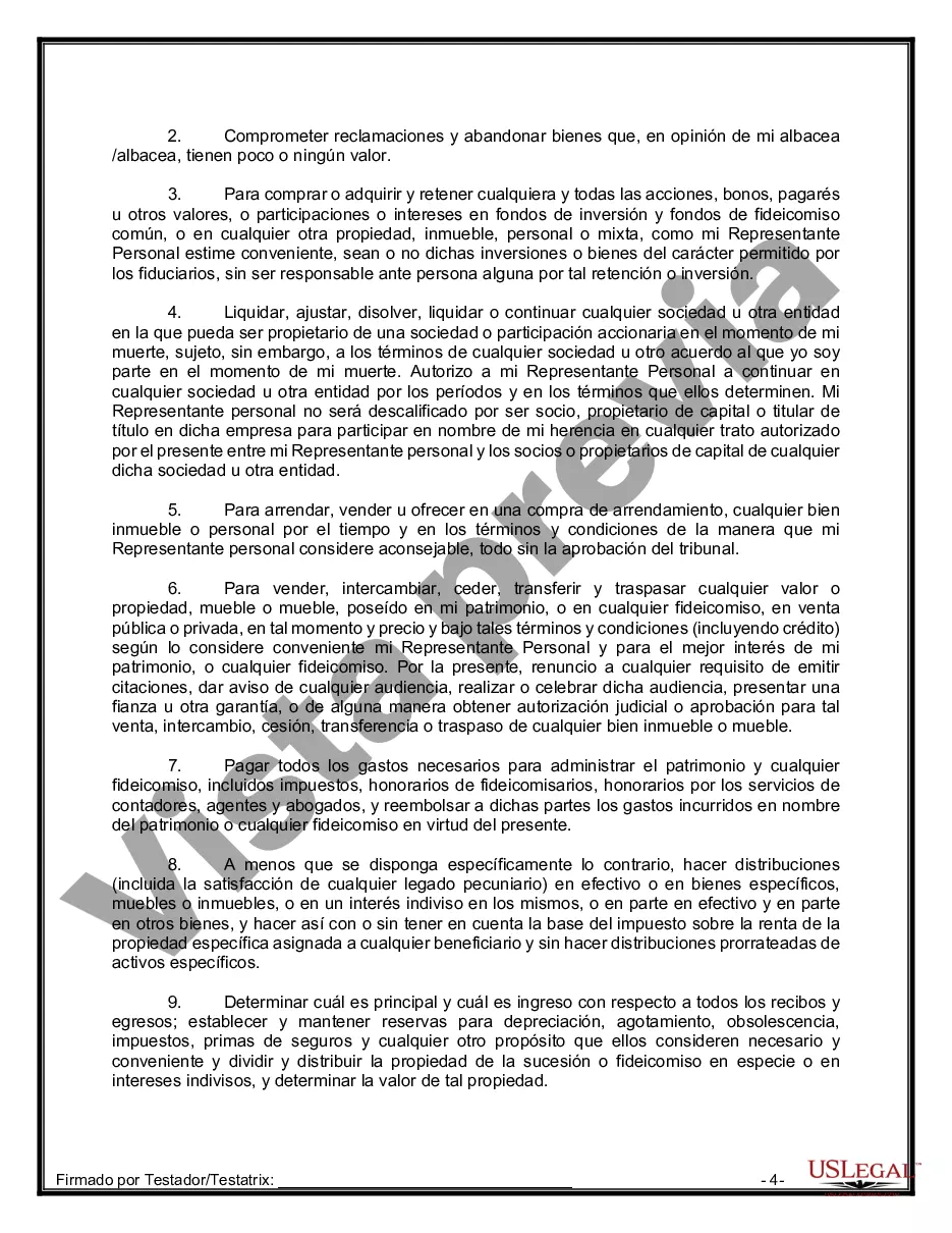 Preview Paquete de Voluntades Mutuas con Últimas Voluntades y Testamentos para Pareja Casada con Hijos Adultos