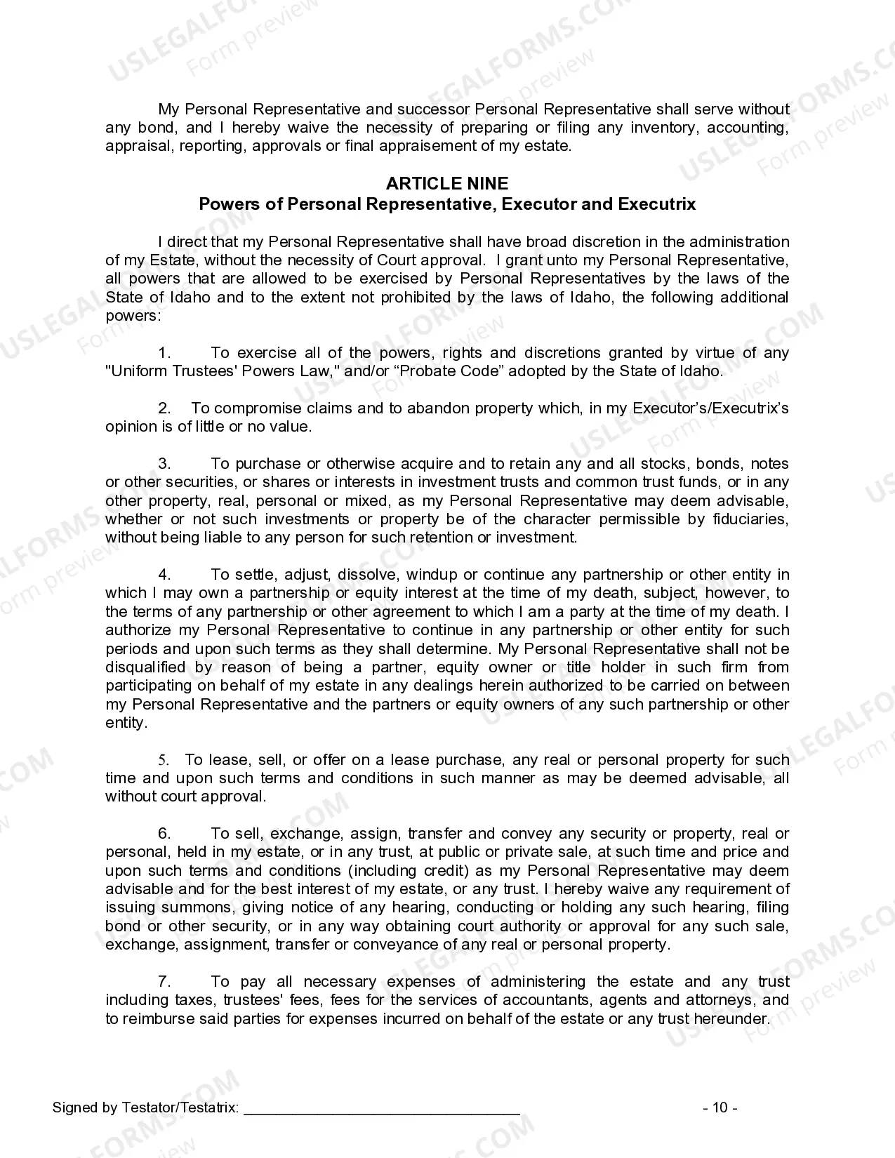 Preview Mutual Wills package with Last Wills and Testaments for Married Couple with No Children