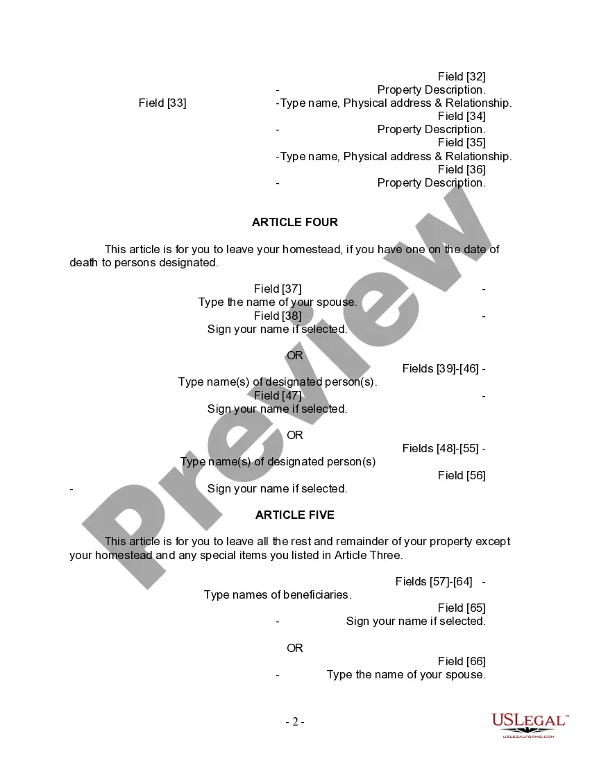 Preview Last Will and Testament for Divorced and Remarried Person with Mine, Yours and Ours Children