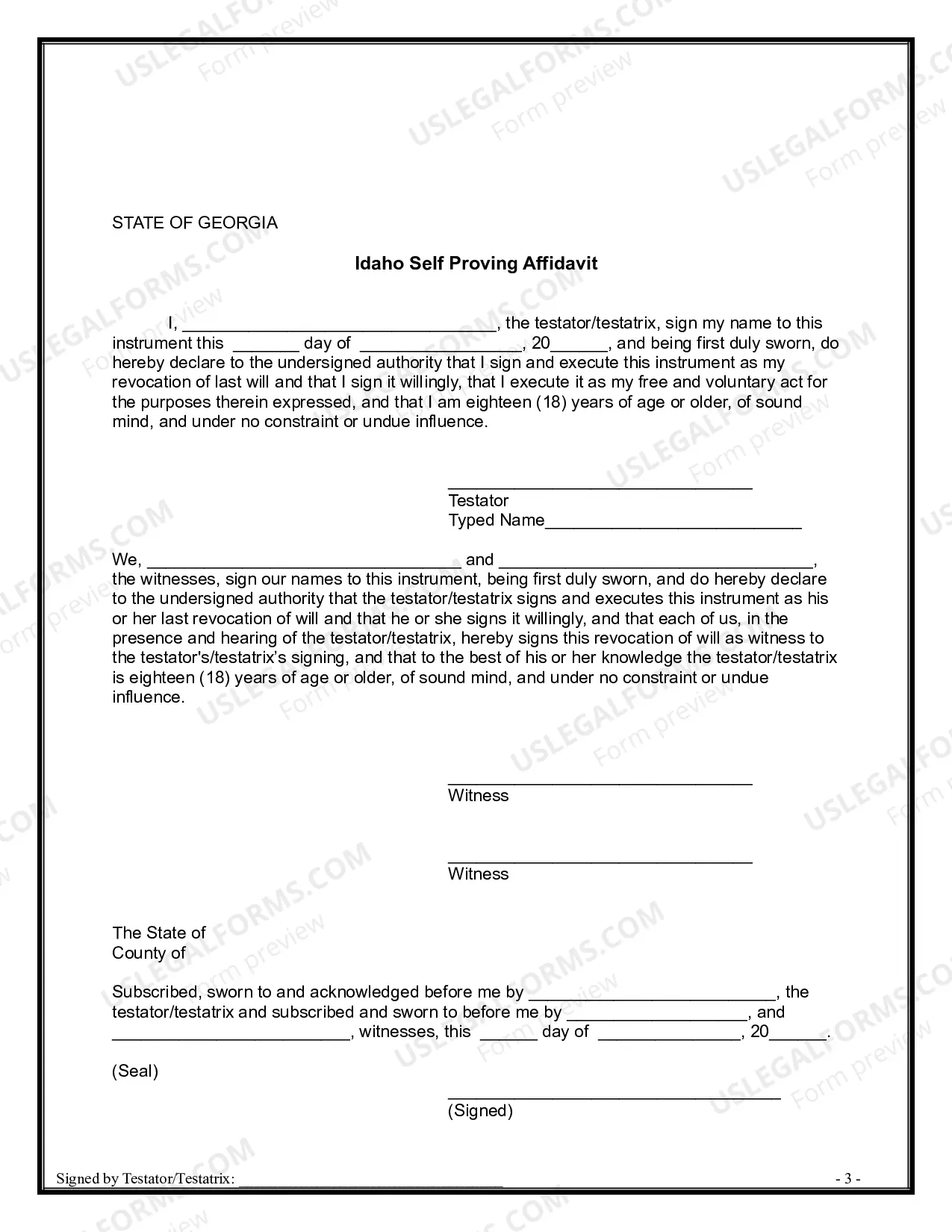 Preview Written Revocation of Will