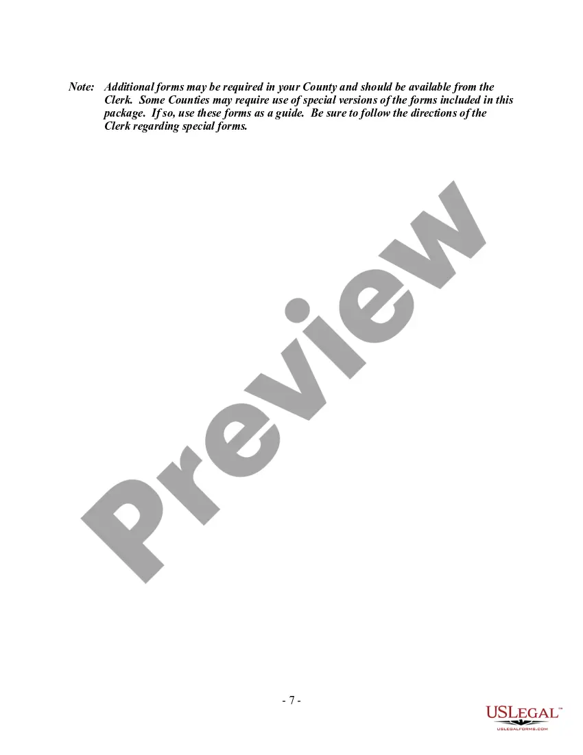 Preview Illinois No-Fault Uncontested Agreed Divorce Package for Dissolution of Marriage with Adult Children and with or without Property and Debts