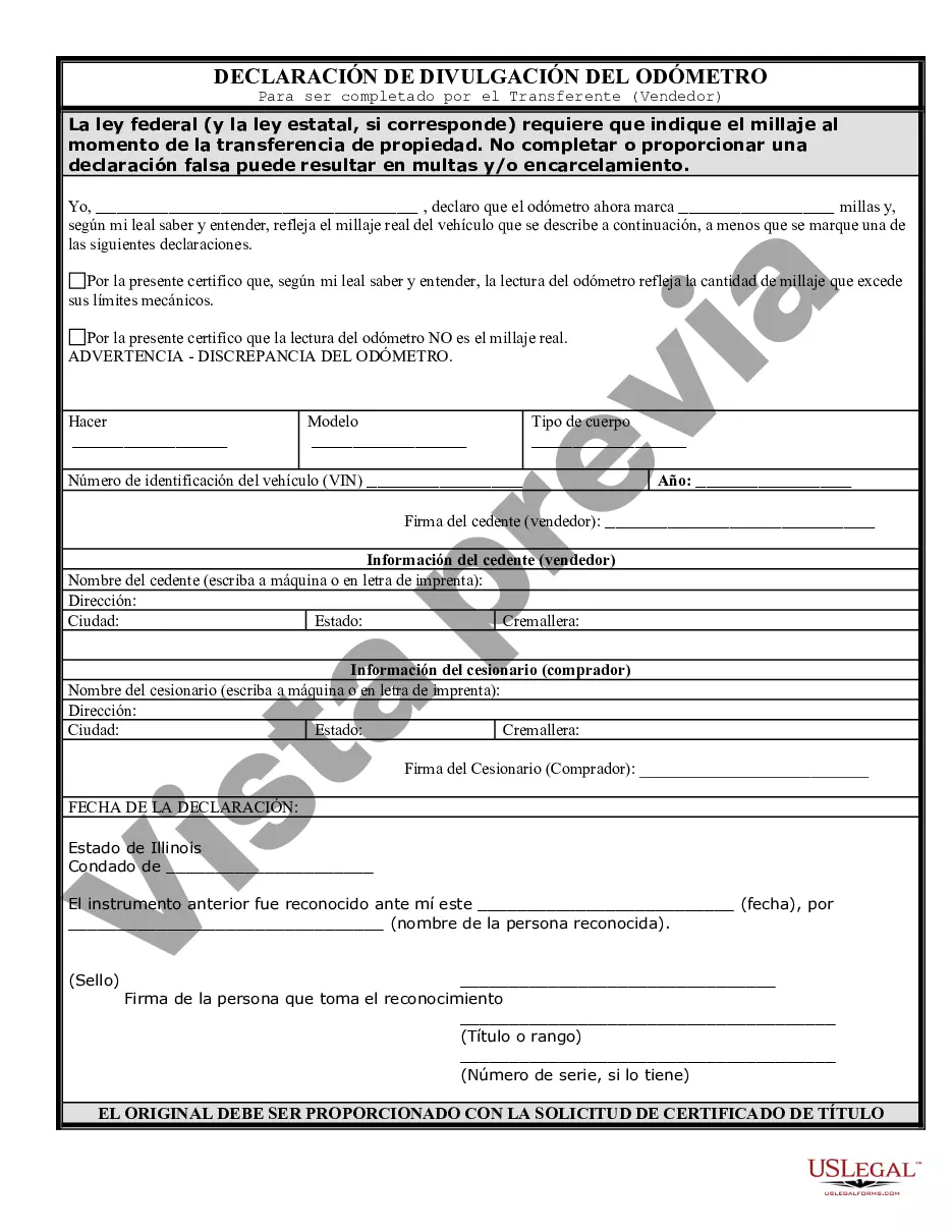 Preview Factura de venta de automóvil o vehículo, incluida la declaración del cuentakilómetros y el pagaré