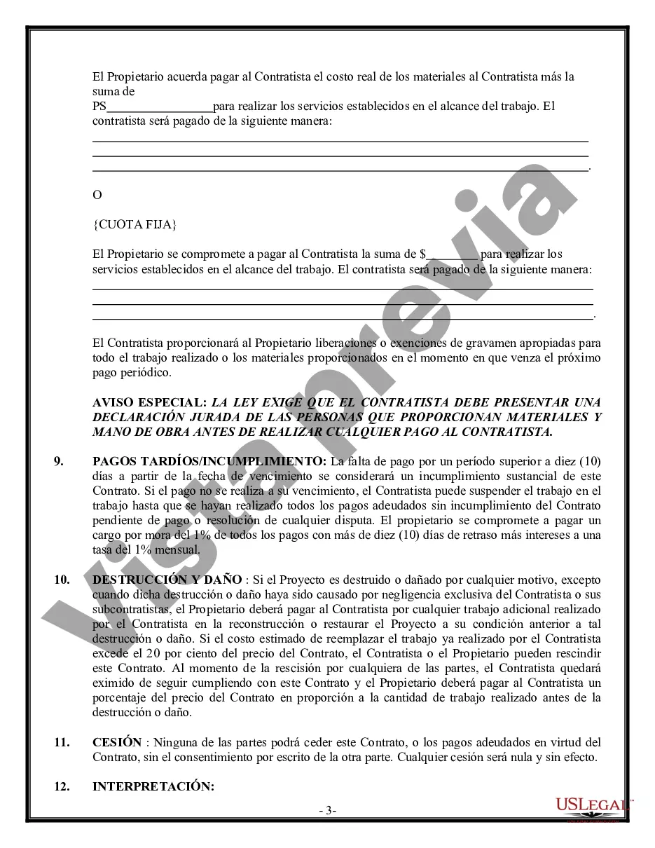 Preview Contrato de pintura para contratista