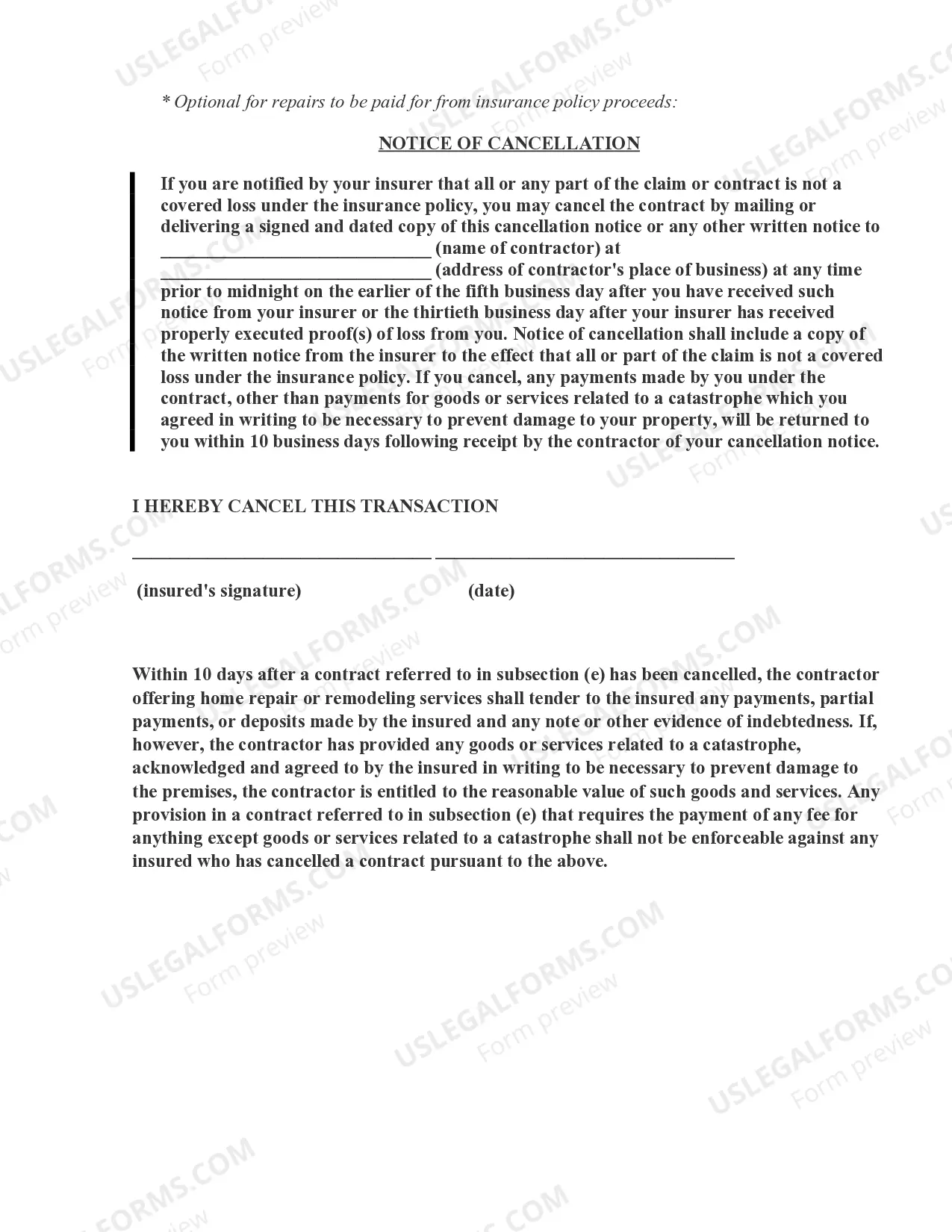 Preview Painting Contract for Contractor