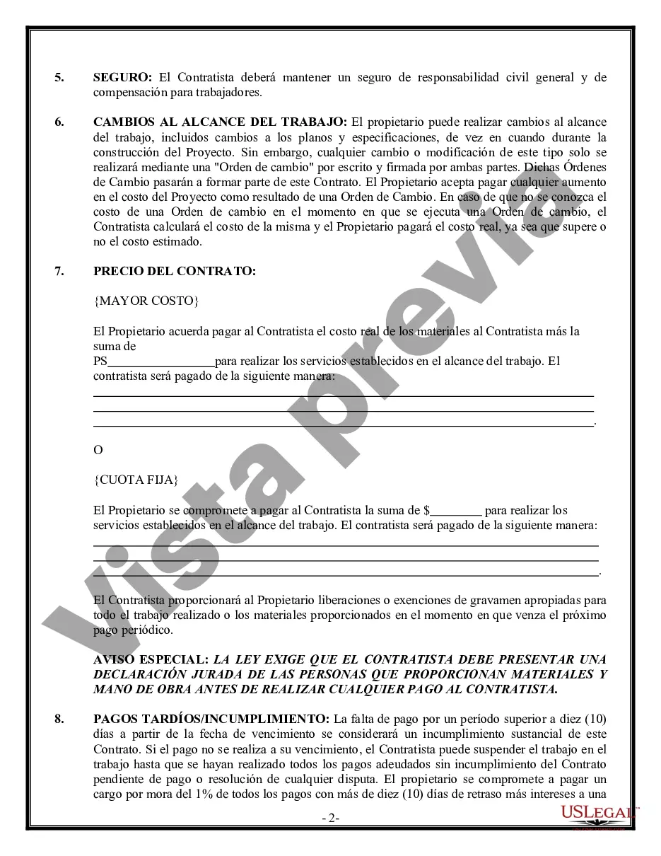 Preview Contrato de carpintero de molduras para contratista