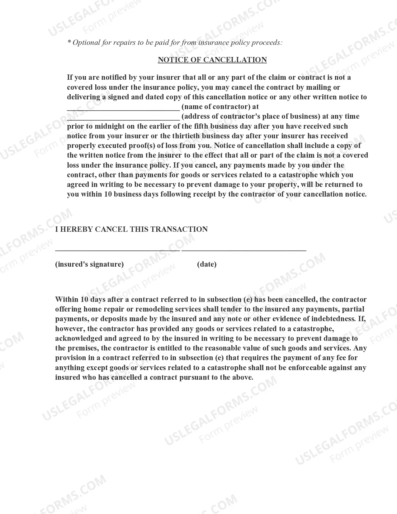 Preview Excavator Contract for Contractor