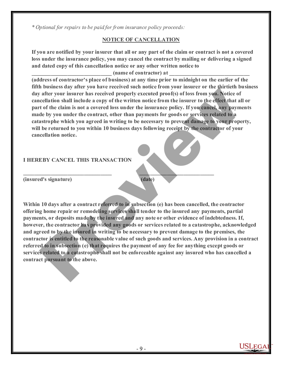 page 8 Framing Contract for Contractor preview