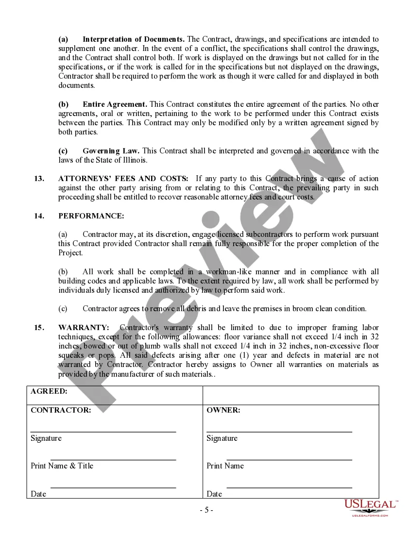 Get Framing Contract for Contractor Preview Framing Contract for Contractor