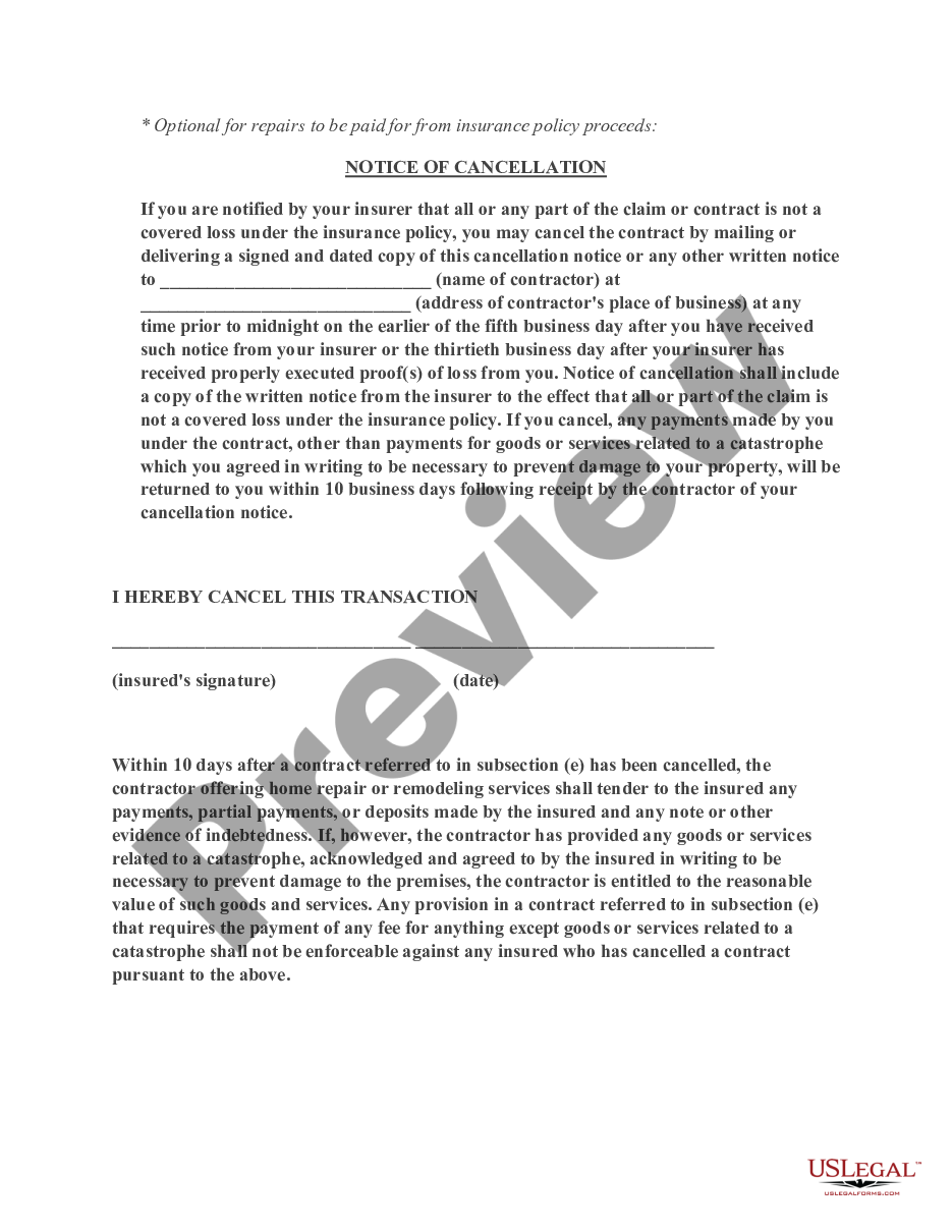 page 5 Siding Contract for Contractor preview