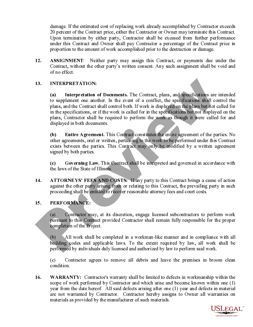 Preview Drainage Contract for Contractor