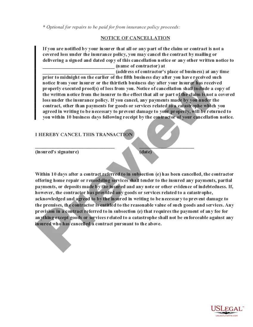 Preview Drainage Contract for Contractor