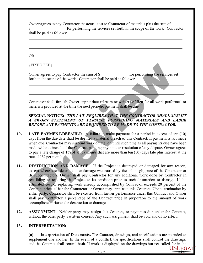 Illinois Foundation Contract for Contractor | US Legal Forms