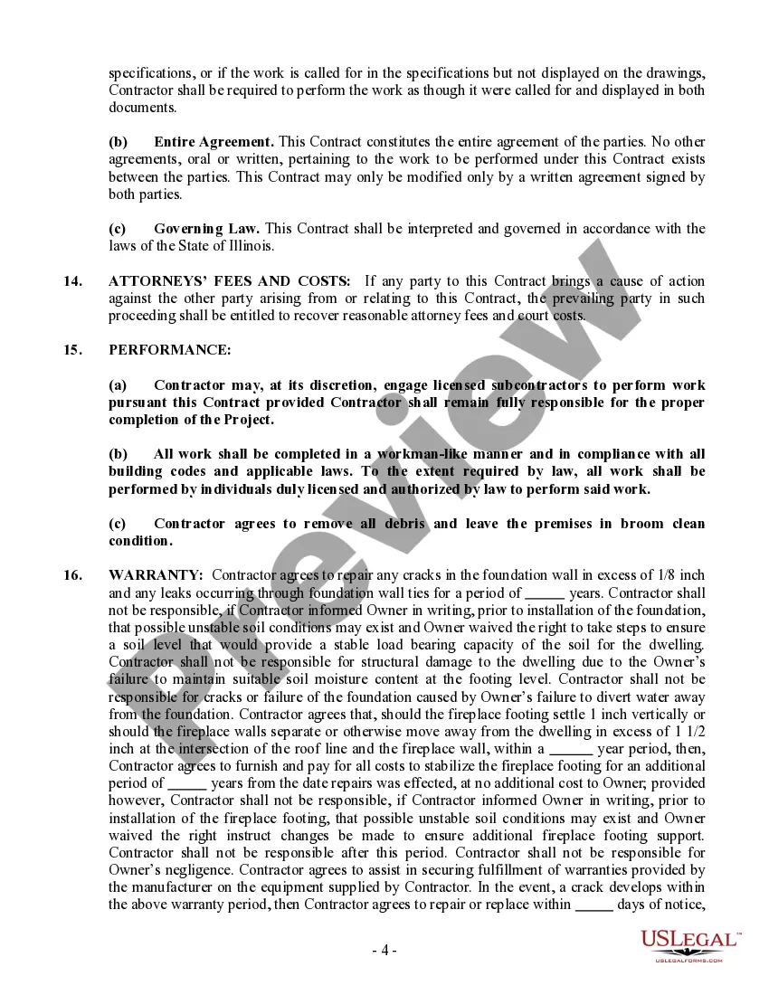 Preview Foundation Contract for Contractor