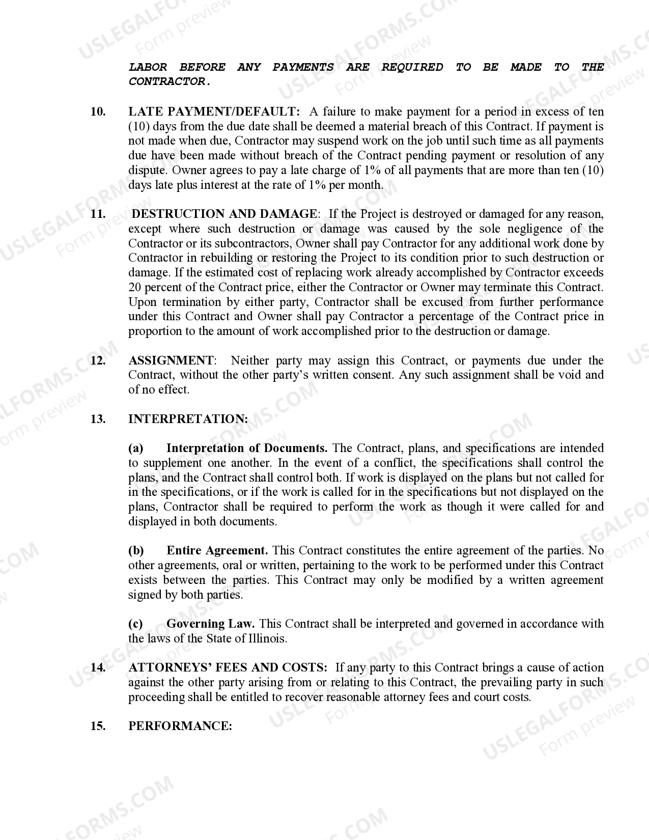 Preview Brick Mason Contract for Contractor