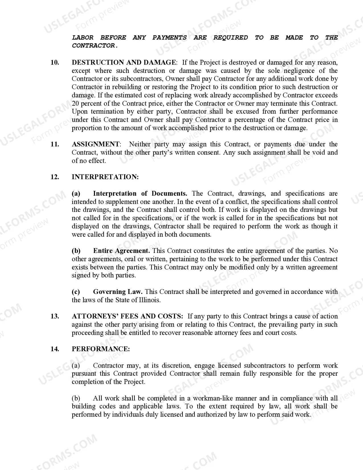 Preview Sheetrock Drywall Contract for Contractor