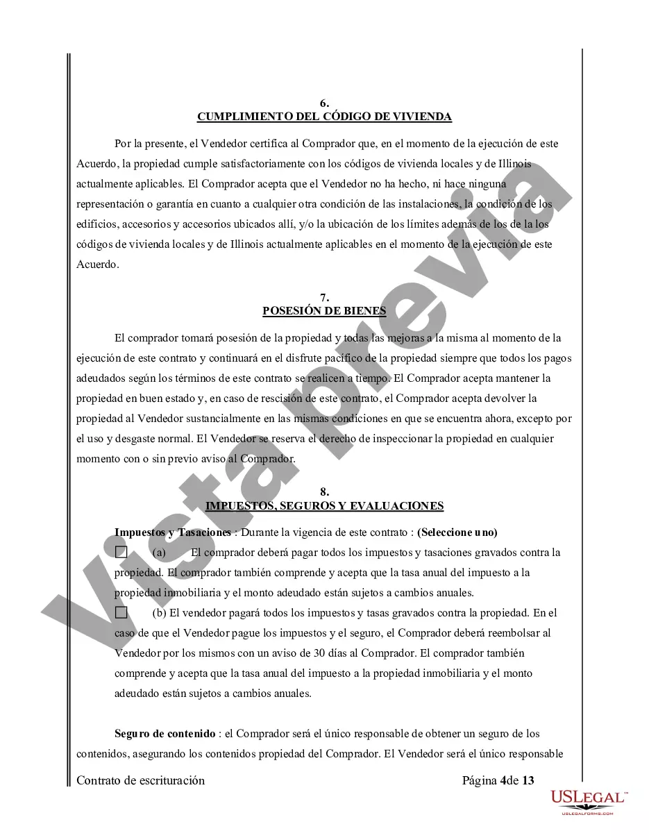Preview Acuerdo o Contrato de Escritura de Venta y Compra de Bienes Raíces a/k/a Terreno o Contrato de Ejecución