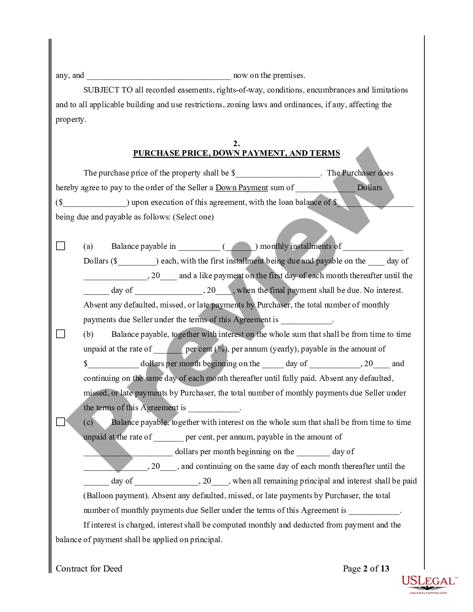 contract for deed template illinois