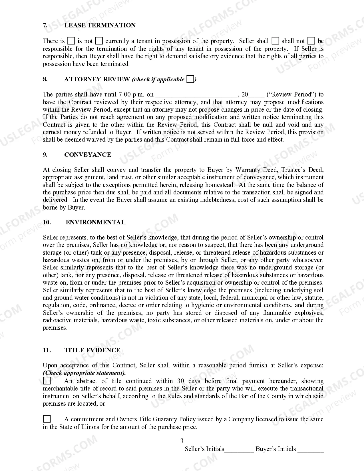 Preview Contract to Purchase Agricultural Land with Improvements
