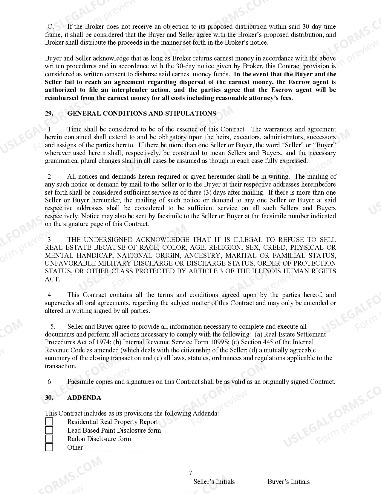 Preview Contract to Purchase Agricultural Land with Improvements