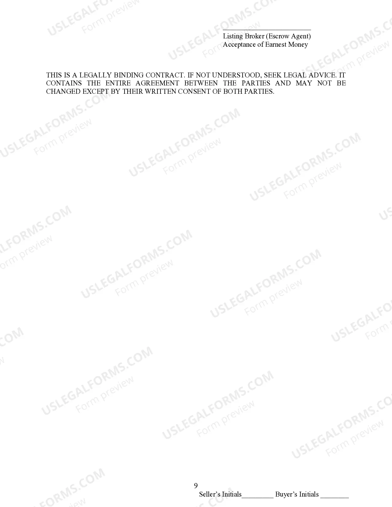 Preview Contract to Purchase Agricultural Land with Improvements