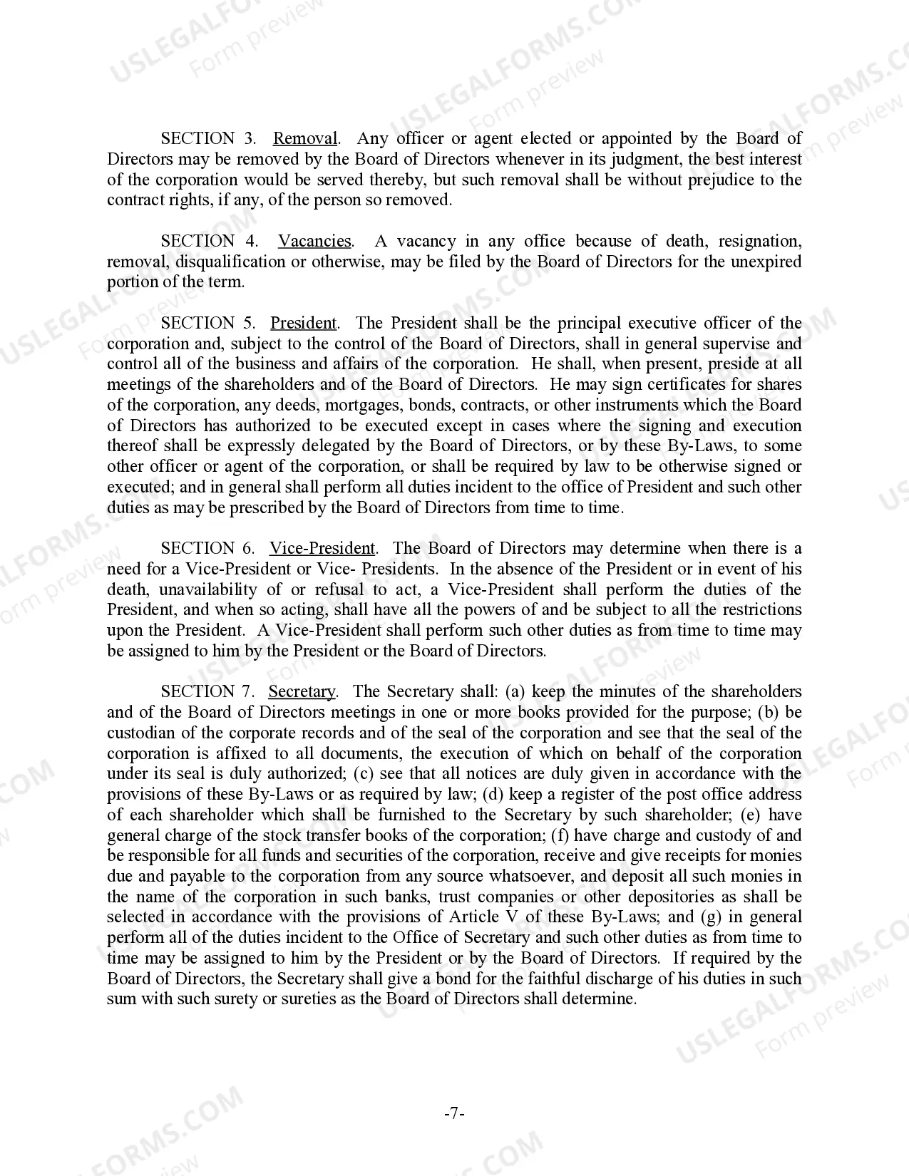 Preview Illinois Bylaws for Corporation