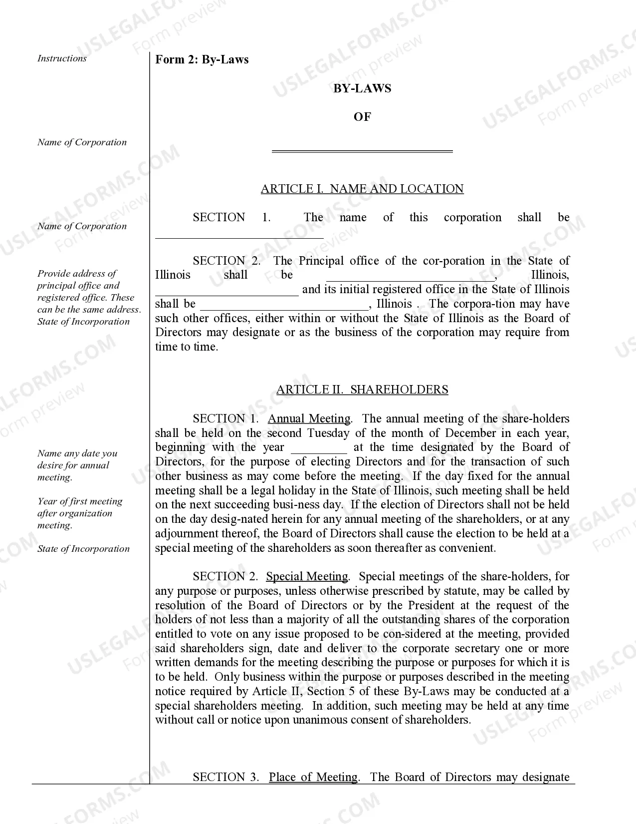 Preview Corporate Records Maintenance Package for Existing Corporations