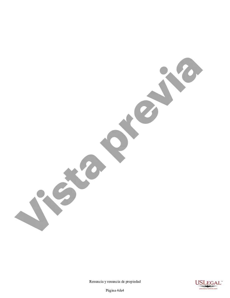 Preview Renuncia y descargo de responsabilidad de la propiedad de Illinois por testamento por parte de Testado