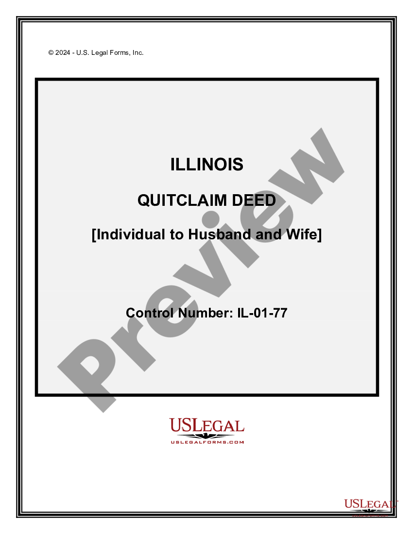 Illinois Quitclaim Deed From Individual To Husband And Wife How To Add Spouse To Deed In 5257