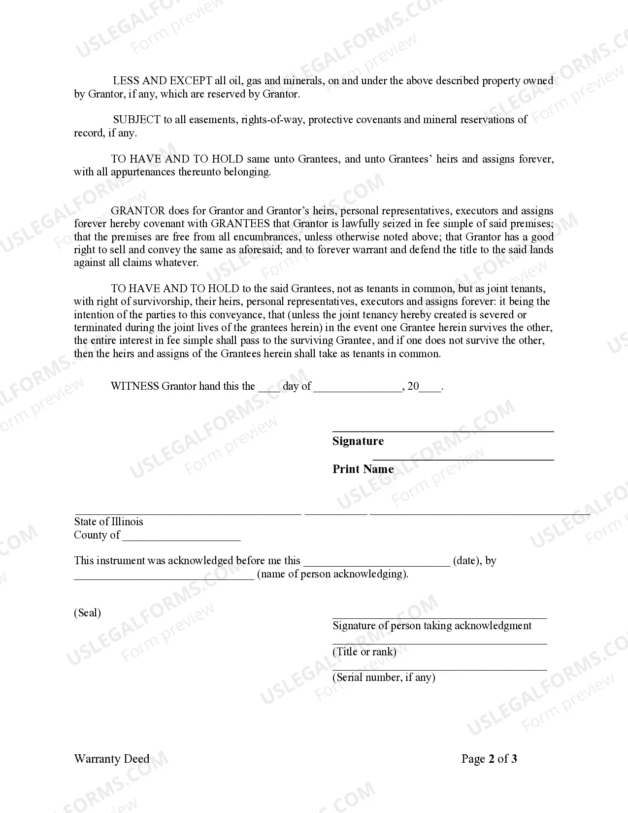 Preview Warranty Deed from Individual to Husband and Wife