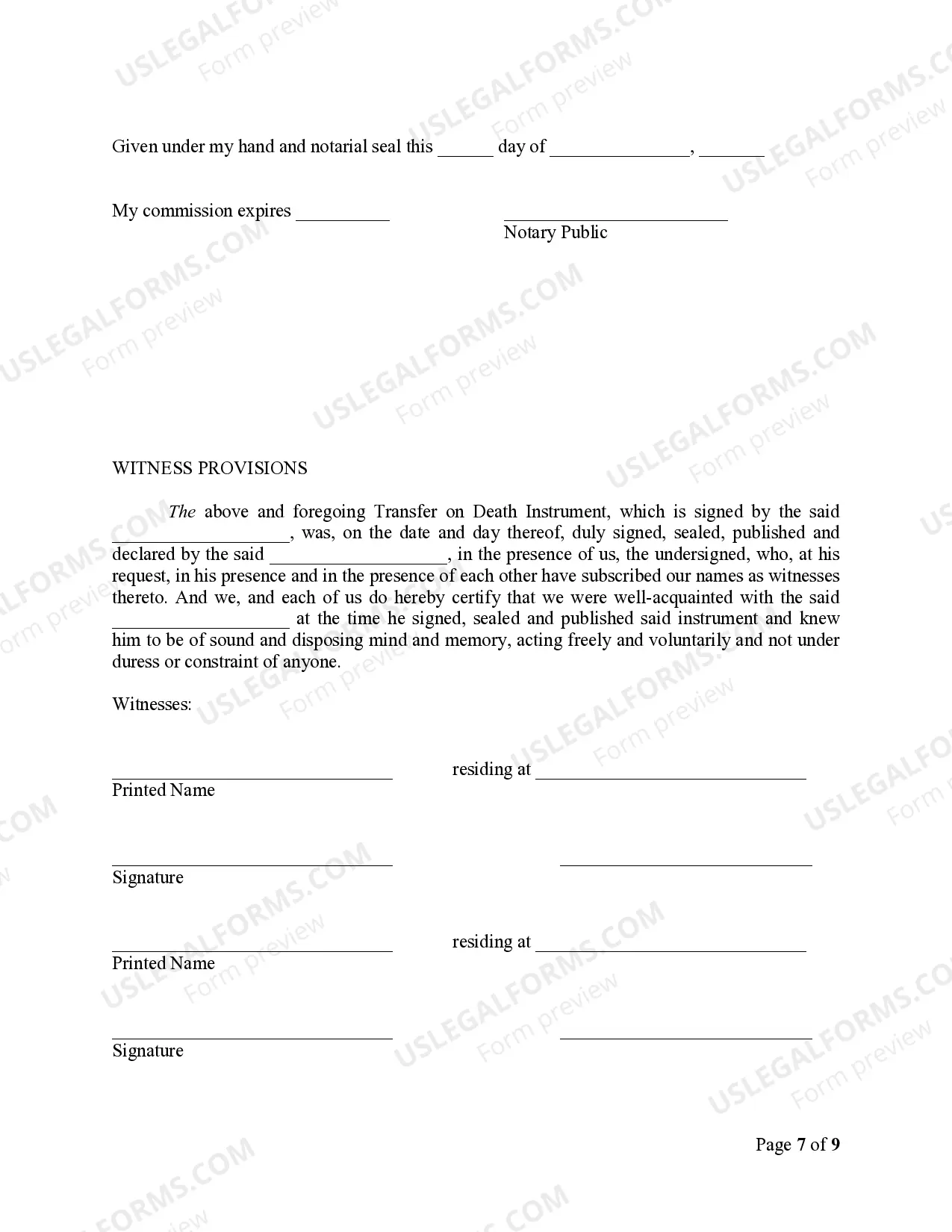 Preview Lady Bird or Enhanced Life Estate Deed - Individual to Individual