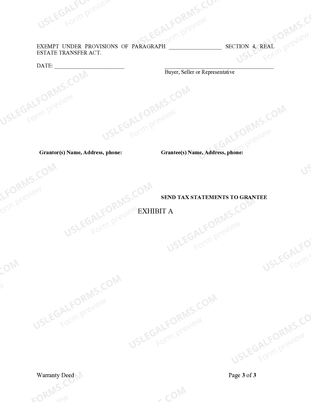 Preview Warranty Deed from Husband to Himself and Wife