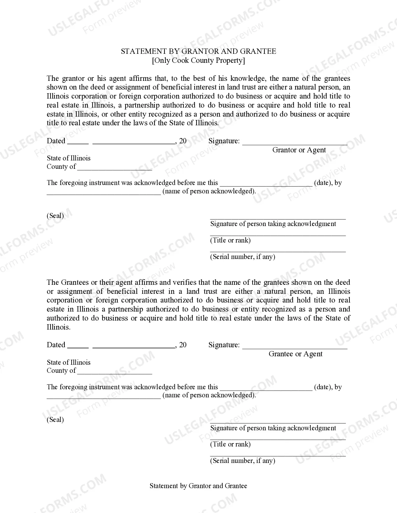 Preview Quitclaim Deed from Husband to Himself and Wife