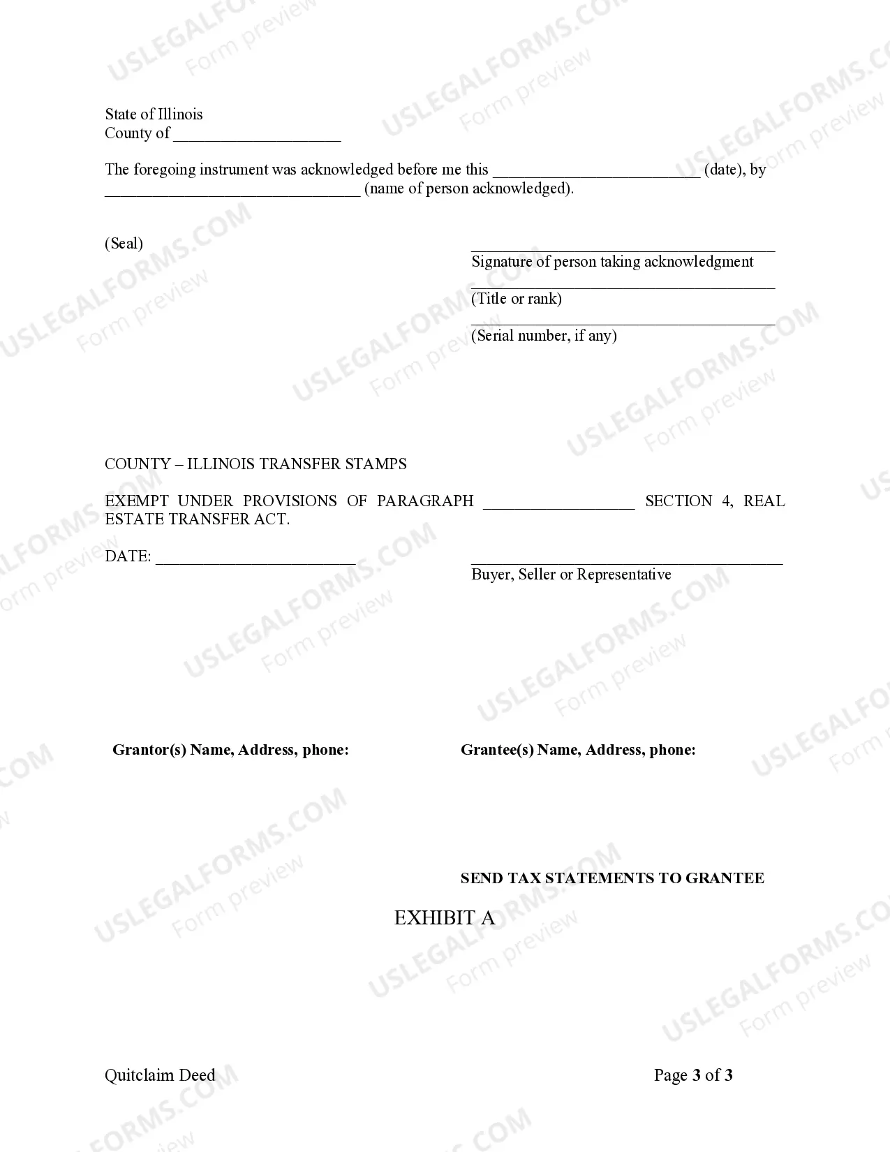 Preview Quitclaim Deed from Husband and Wife to Husband and Wife