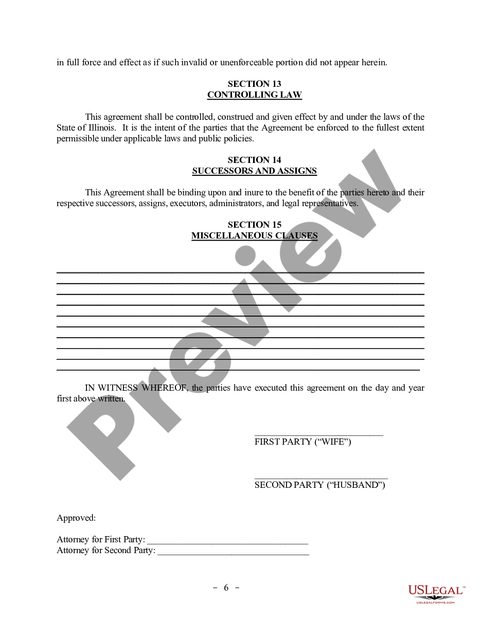 Postnuptial Property Agreement Illinois Postnuptial Agreement Form