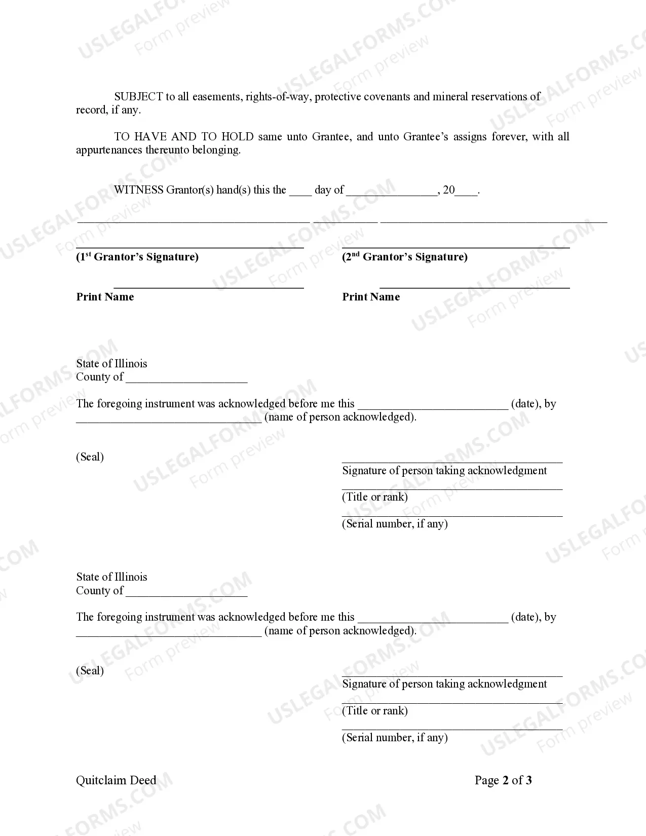 Preview Quitclaim Deed from Husband and Wife to an Individual