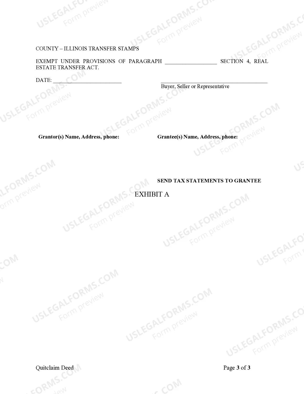 Preview Quitclaim Deed from Husband and Wife to an Individual