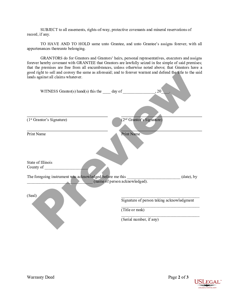 template for contract for deed illinois free