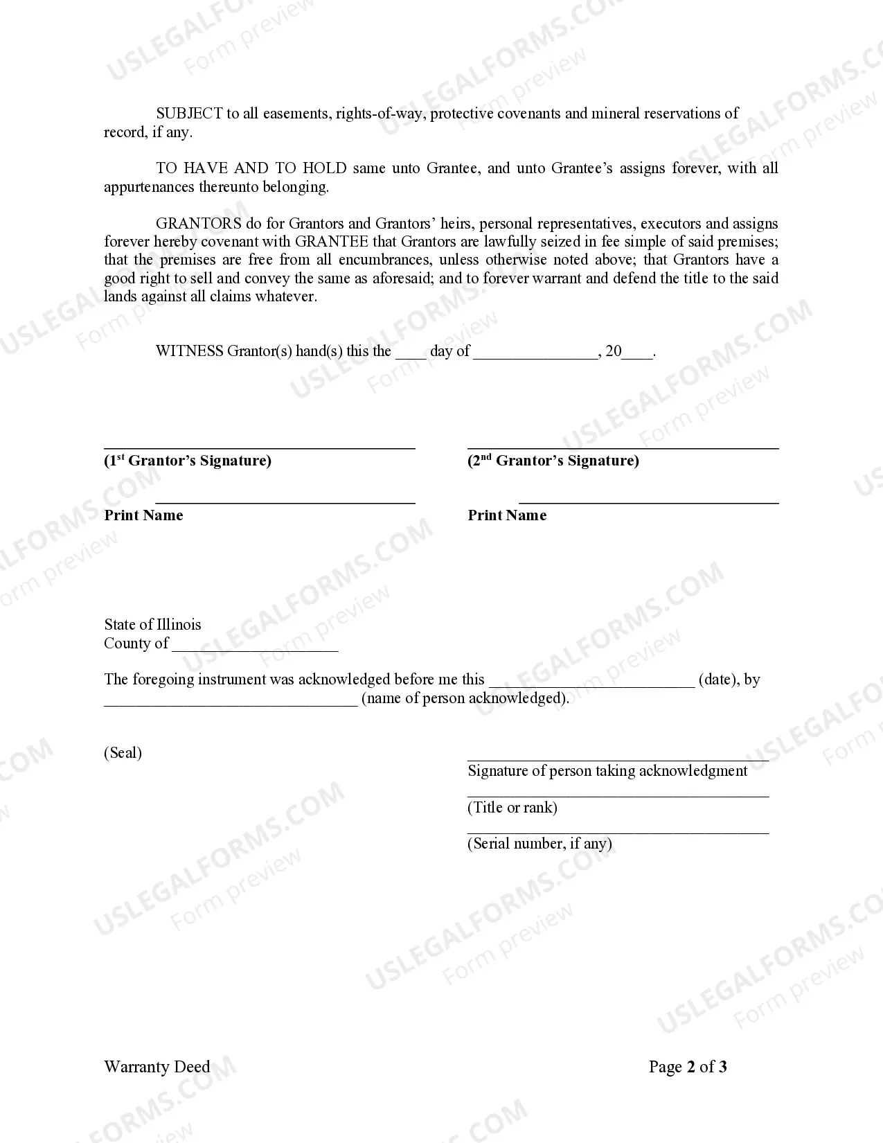 Preview Warranty Deed from Husband and Wife to an Individual