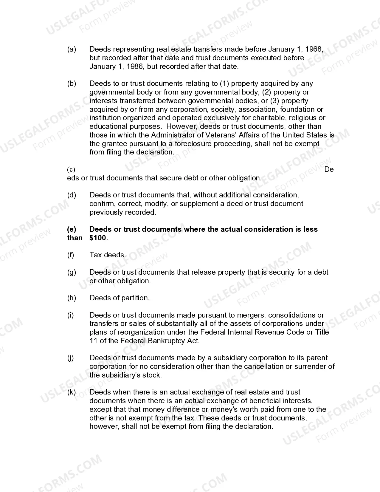 Preview Quitclaim Deed - Trust to Husband and Wife