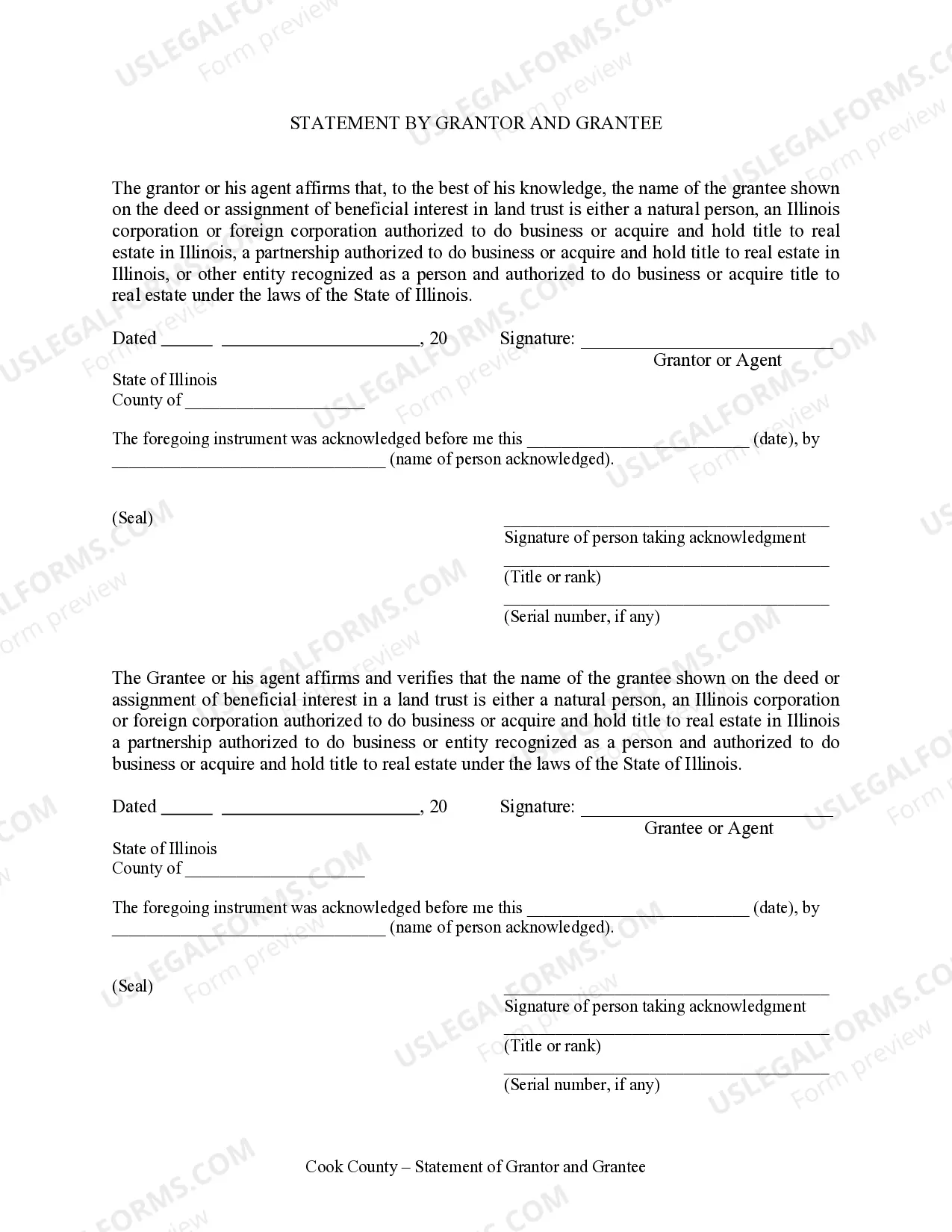 Preview Quitclaim Deed - Trust to Husband and Wife