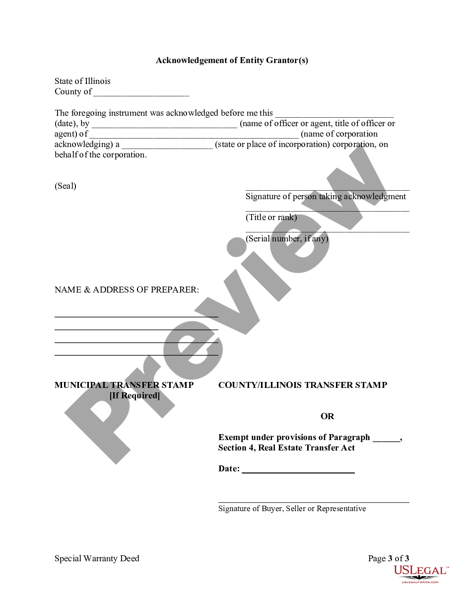 page 6 Special Warranty Deed preview
