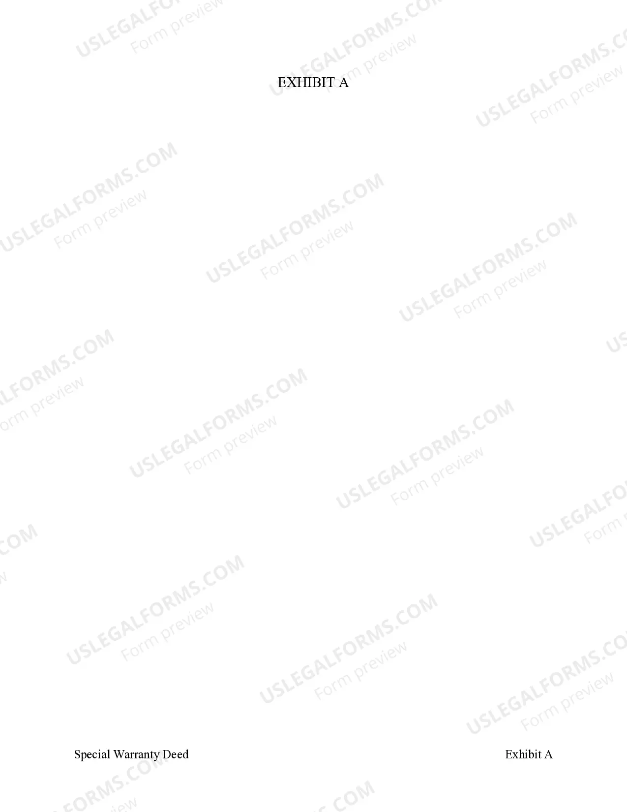 Preview Special Warranty Deed