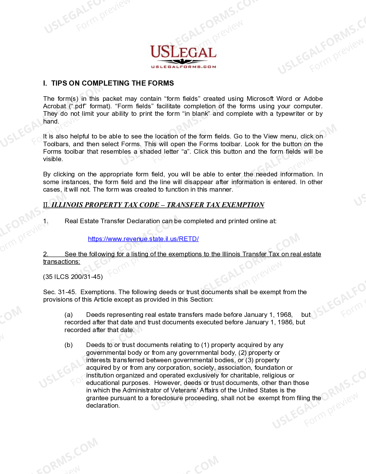 Illinois Warranty Deed Corporation to Trust US Legal Forms