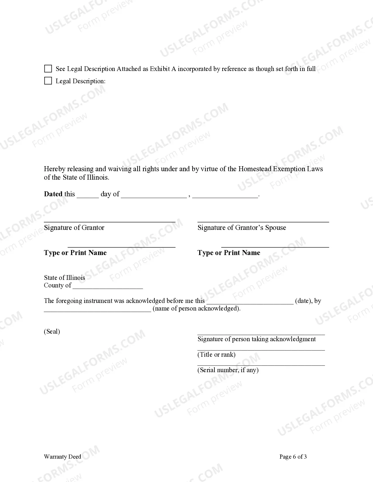 Preview Warranty Deed from an Individual Grantor to Five Individual Grantees