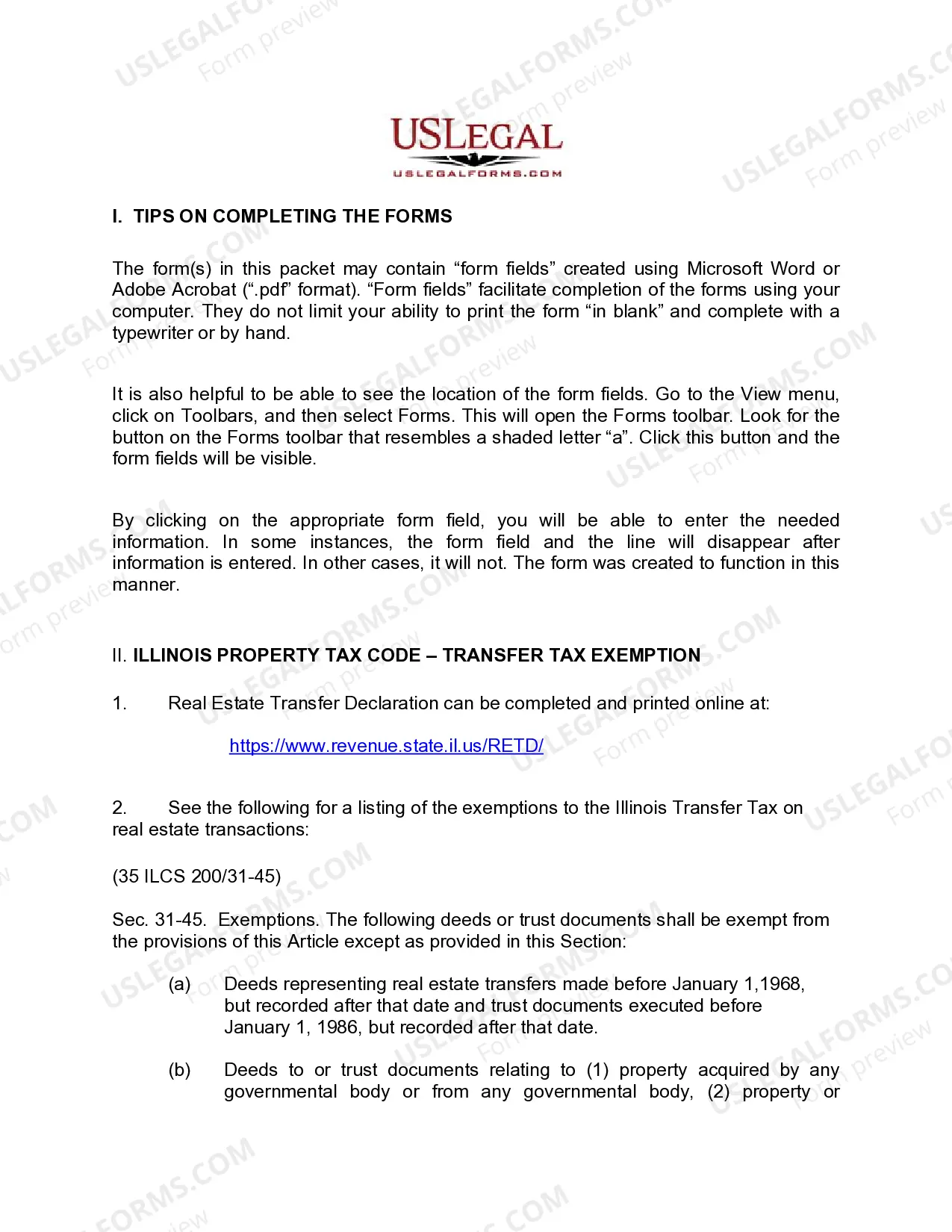 Preview Quitclaim Deed from an Individual to a Trust