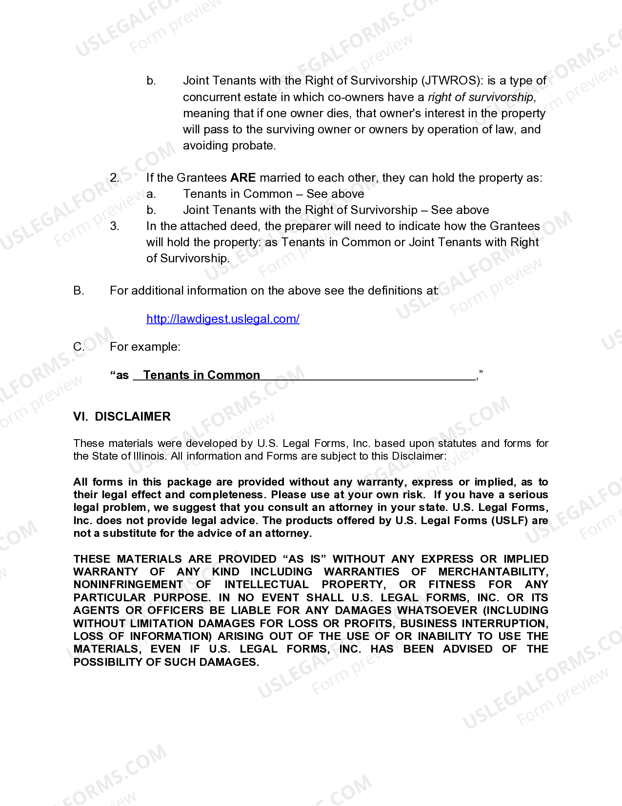 Cook Illinois Deed of Distribution from Trust to Four Individuals US